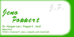 jeno poppert business card